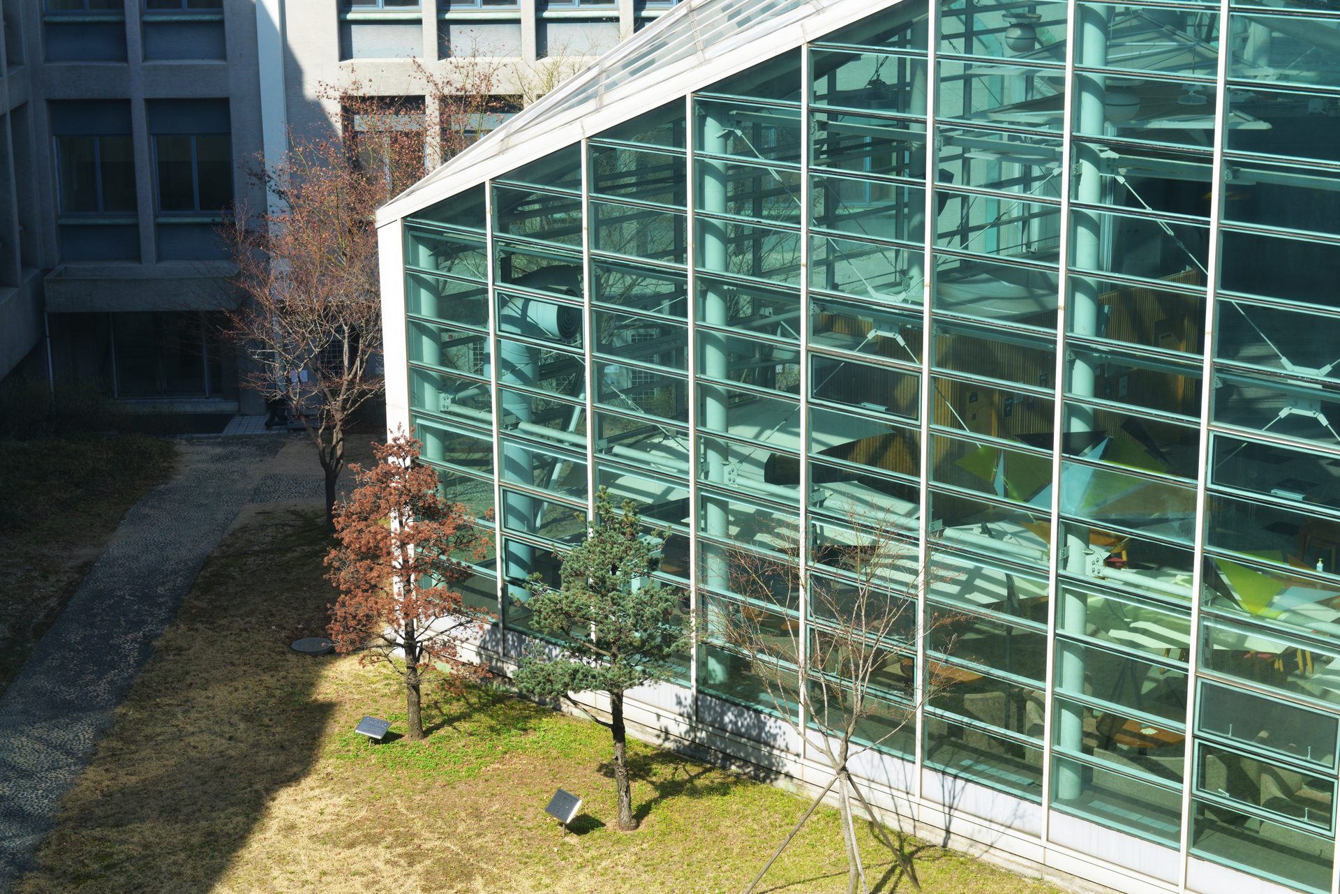 The glass atrium of KIAS